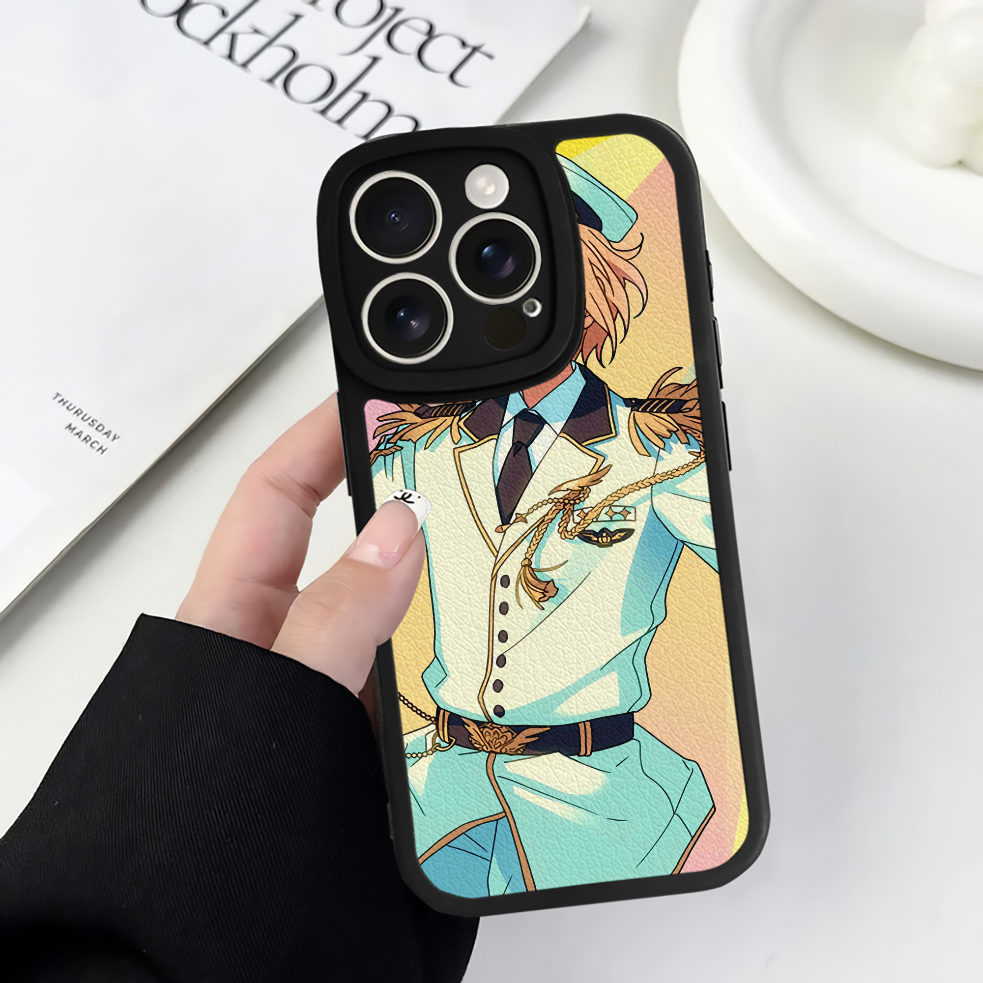 （画像用） あんさんぶるスターズ! Ensemble Stars 【iPhone 16シリーズ対応】シリコンスマホケース（レザー調） 材質：シリコン